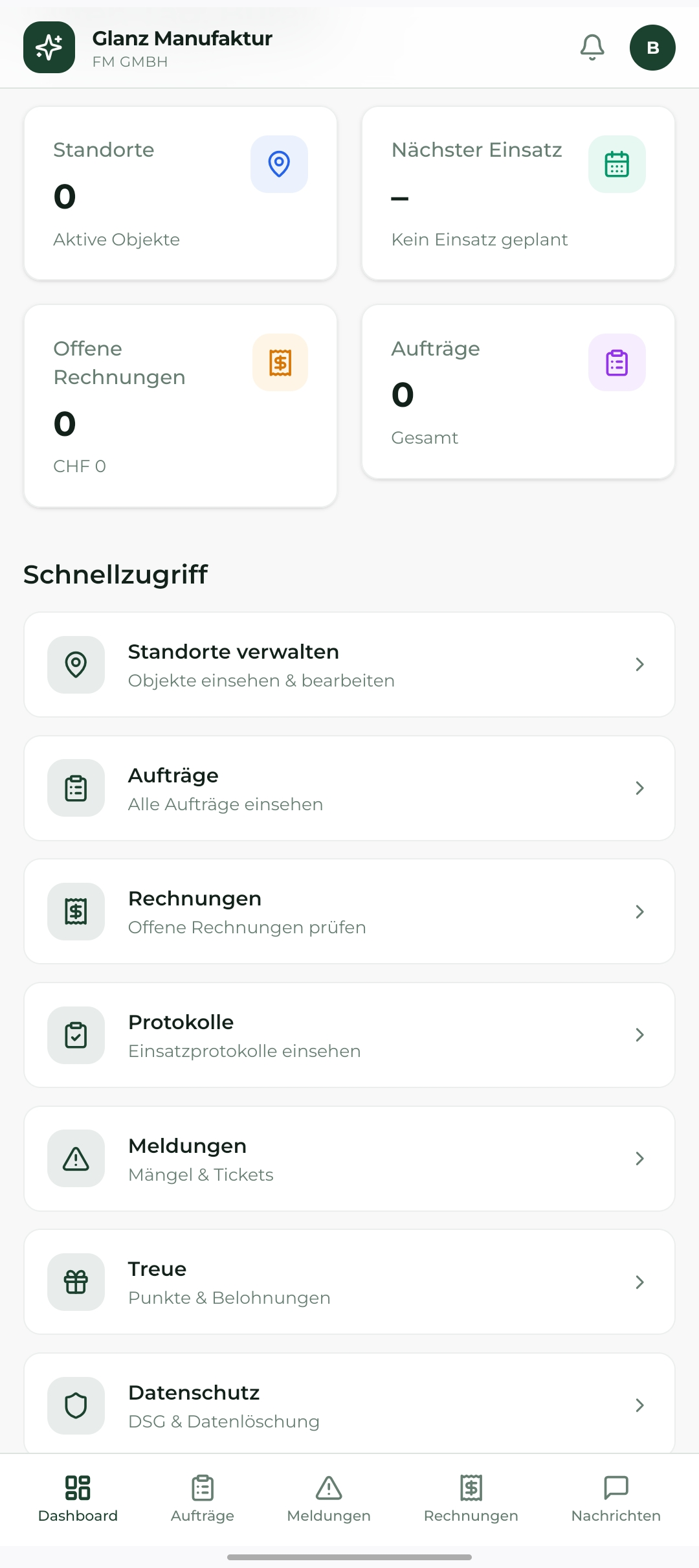 GM-FM App Dashboard